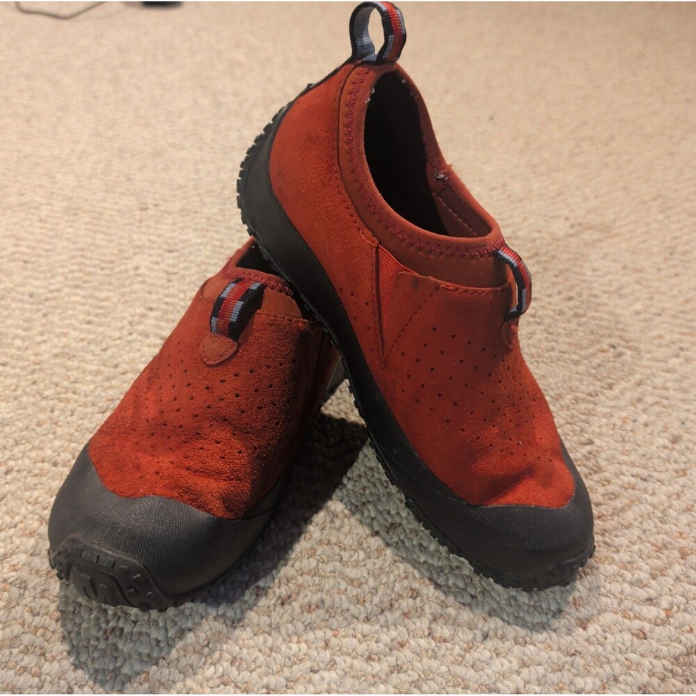 Merrell Improv Moc Crocs Slip On Trail Shoes Womens 7.5 Red Tumbleweed Suede